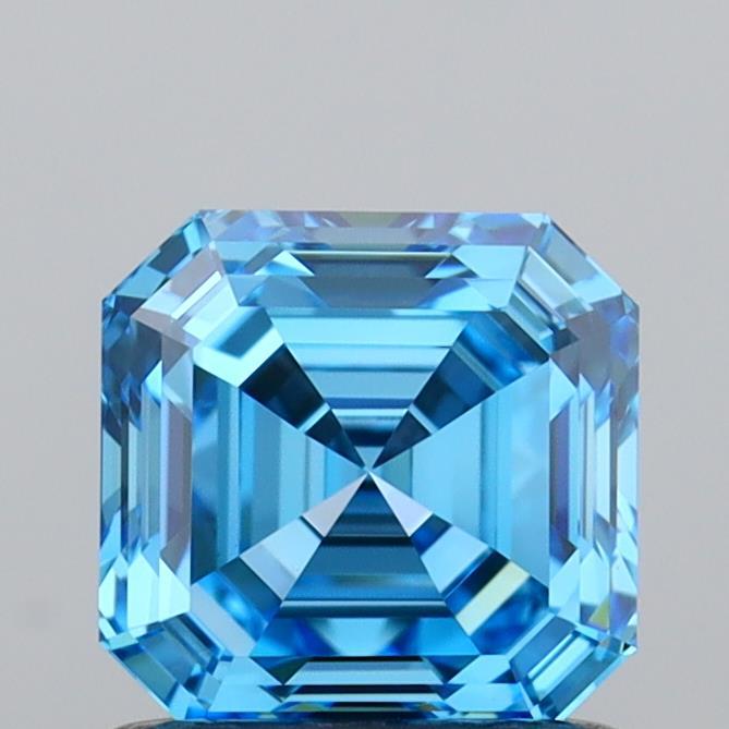 1.02 Ct. Fancy Vivid Blue Asscher Lab Grown Diamond