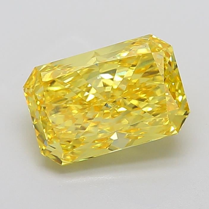 4.52 Ct. Fancy Vivid Yellow Radiant Lab Grown Diamond