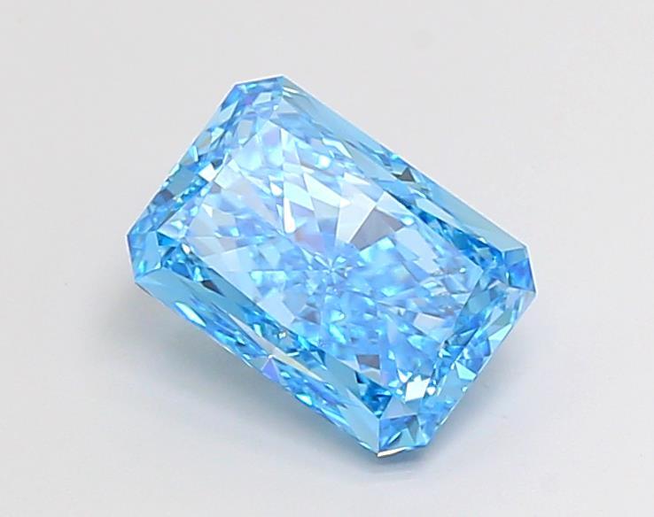 3.02 Ct. Fancy Vivid Blue Radiant Lab Grown Diamond