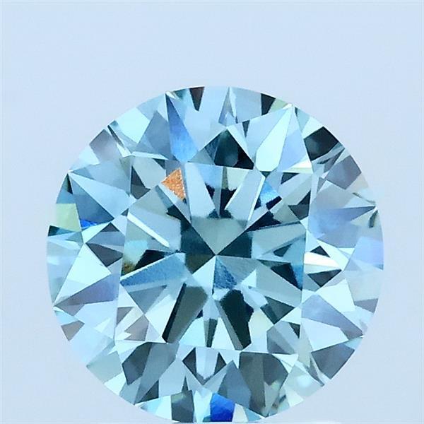 1.53 Ct. Fancy Blue Round Lab Grown Diamond