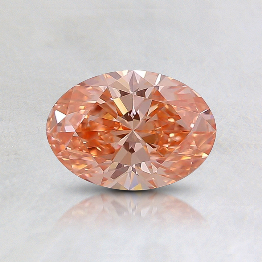 0.52 Ct. Fancy Intense Orangy Pink Oval Lab Grown Diamond