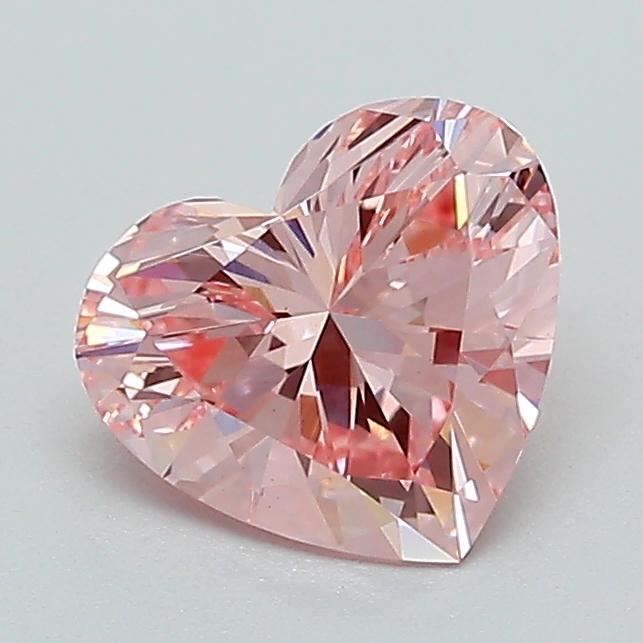 1.00 Ct. Fancy Intense Pink Heart Lab Grown Diamond