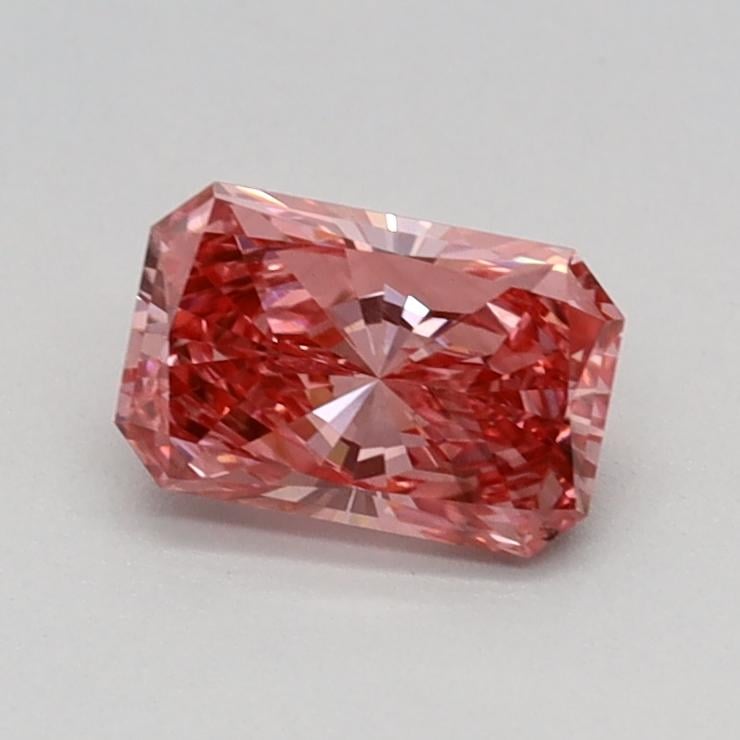 0.51 Ct. Fancy Vivid Pink Radiant Lab Grown Diamond