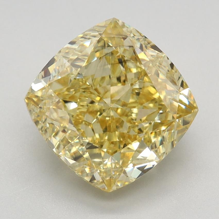 3.72 Ct. Fancy Intense Yellow Cushion Lab Grown Diamond