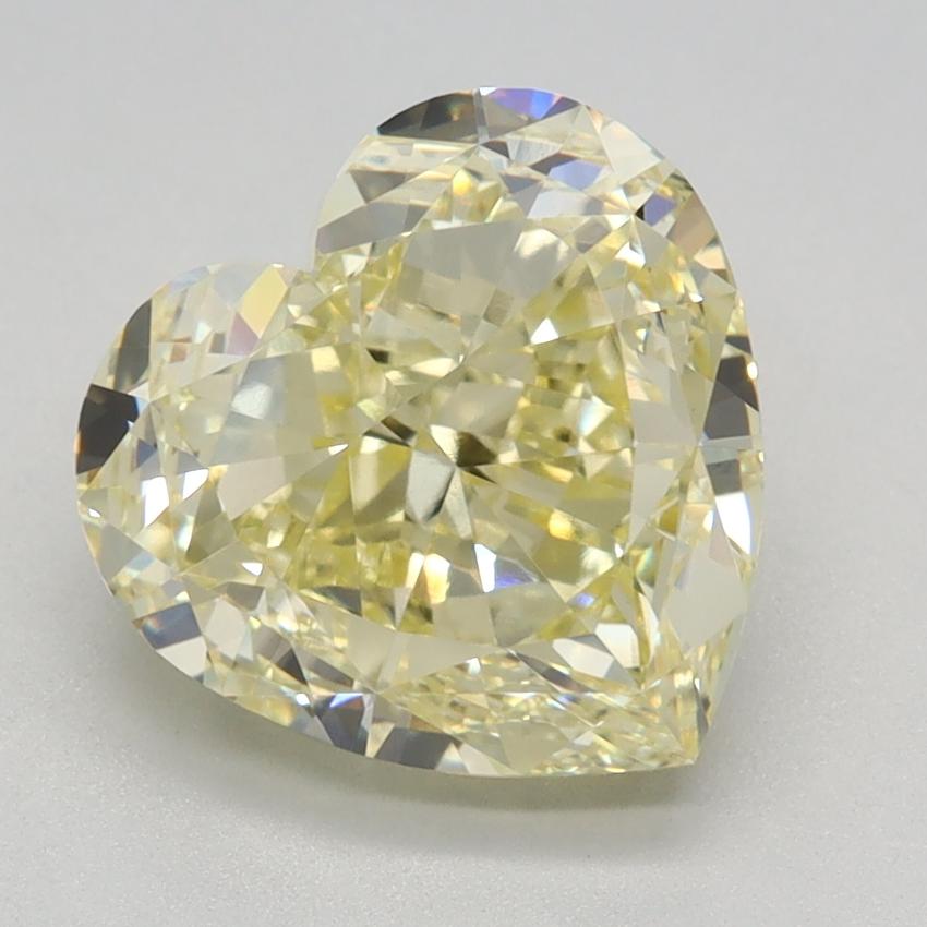 3.14 Ct. Fancy Light Yellow Heart Lab Grown Diamond