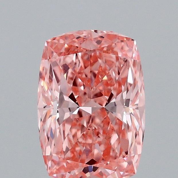 1.04 Ct. Fancy Vivid Pink Cushion Lab Grown Diamond