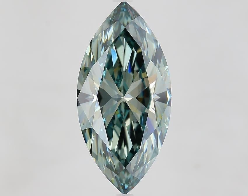 7.21 Ct. Fancy Vivid Green Marquise Lab Grown Diamond