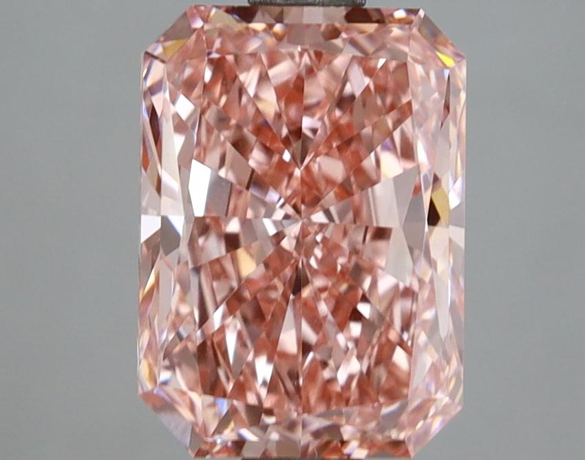 3.02 Ct. Fancy Vivid Pink Radiant Lab Grown Diamond