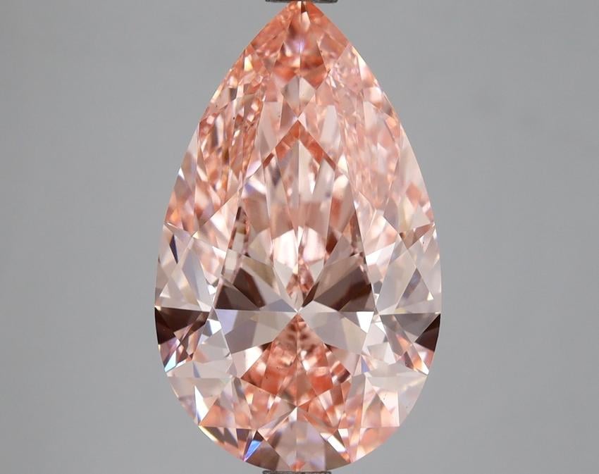 5.53 Ct. Fancy Vivid Pink Pear Lab Grown Diamond