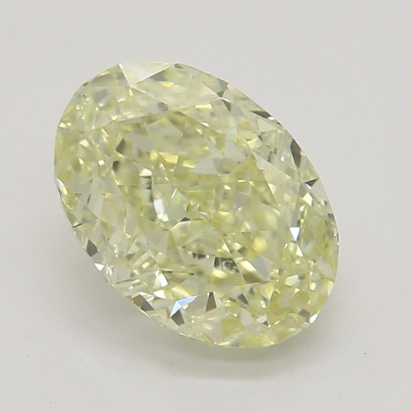 0.90 Ct. Fancy Light Yellow Oval Diamond