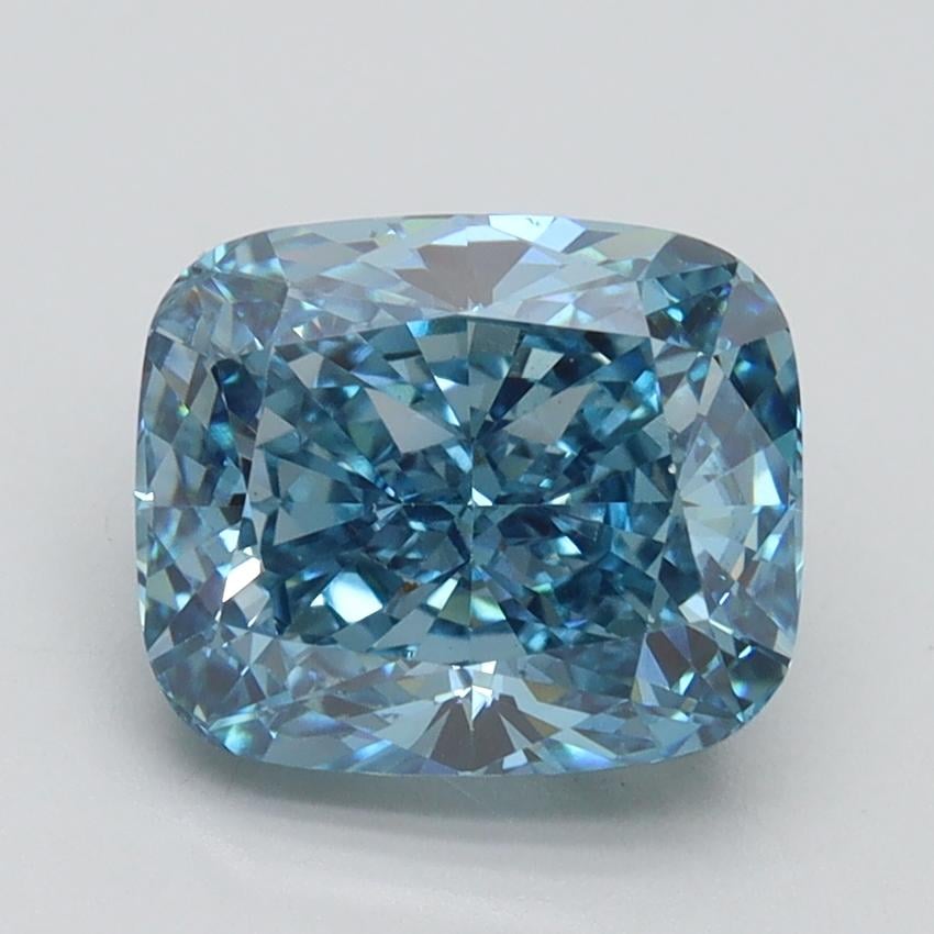 2.50 Ct. Fancy Intense Blue Cushion Lab Grown Diamond