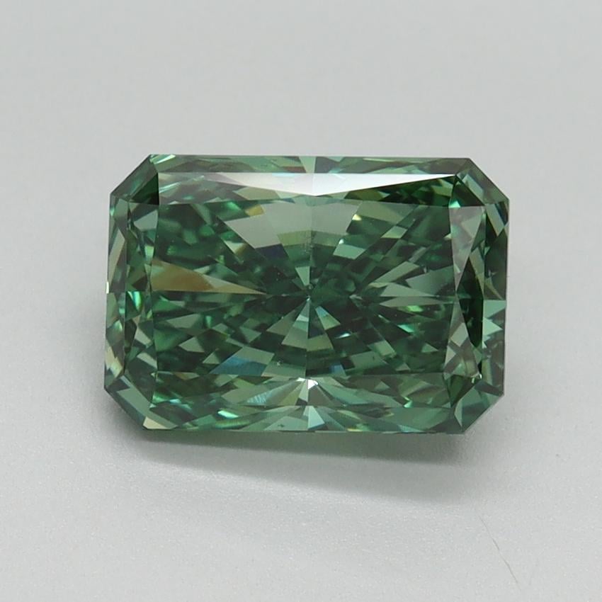 2.13 Ct. Fancy Vivid Pacific Green Radiant Lab Grown Diamond