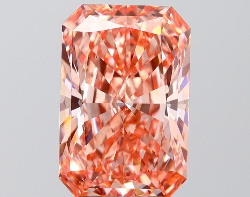 4.07 Ct. Fancy Vivid Pink Radiant Lab Grown Diamond