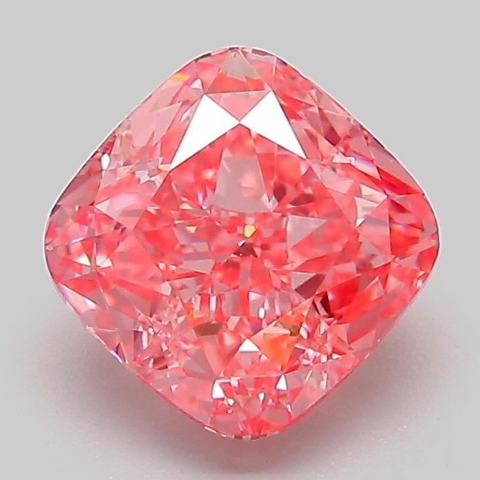 2.09 Ct. Fancy Vivid Pink Cushion Lab Grown Diamond