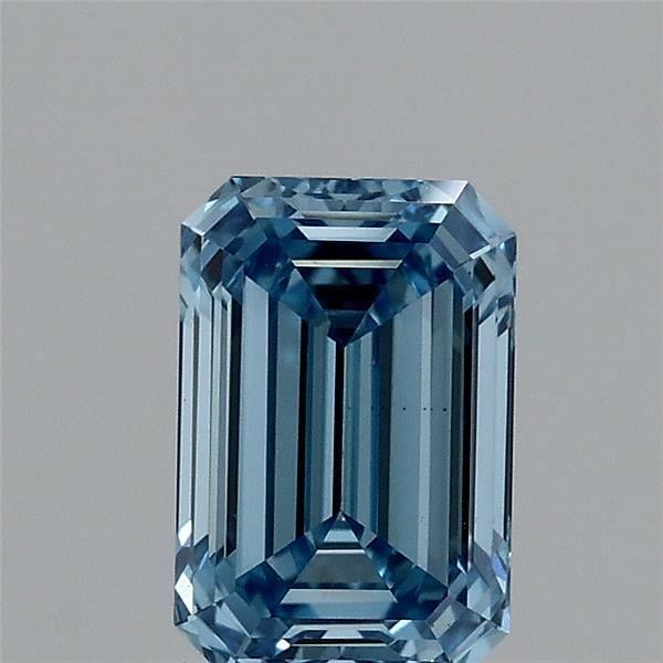 0.97 Ct. Fancy Vivid  Blue Emerald Lab Grown Diamond