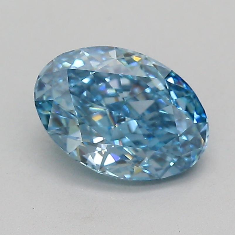1.02 Ct. Fancy Vivid  Blue Oval Lab Grown Diamond