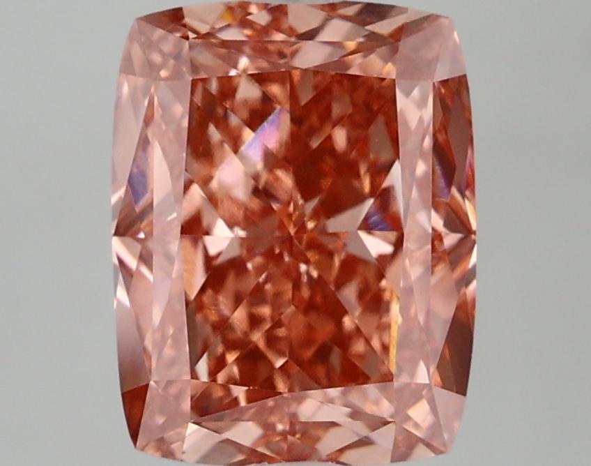 4.03 Ct. Fancy Vivid Pink Cushion Lab Grown Diamond