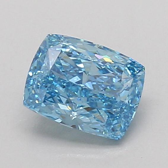 1.10 Ct. Fancy Vivid Blue Cushion Lab Grown Diamond