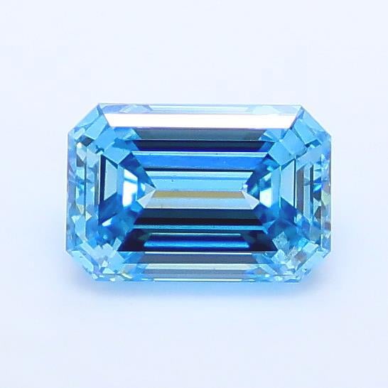 0.98 Ct. Fancy Vivid Blue Emerald Lab Grown Diamond