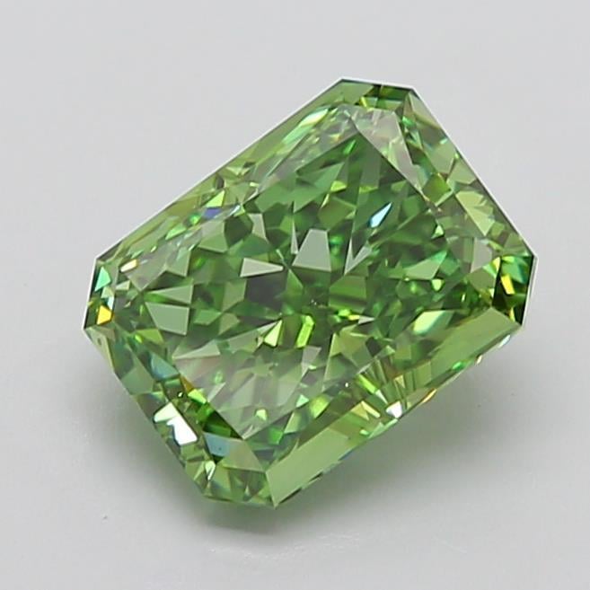 4.40 Ct. Fancy Vivid Green Radiant Lab Grown Diamond