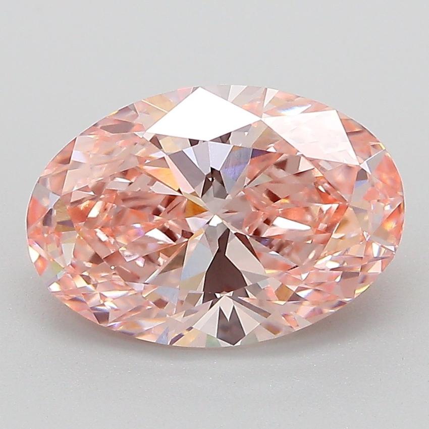 3.05 Ct. Fancy Intense Pink Oval Lab Grown Diamond