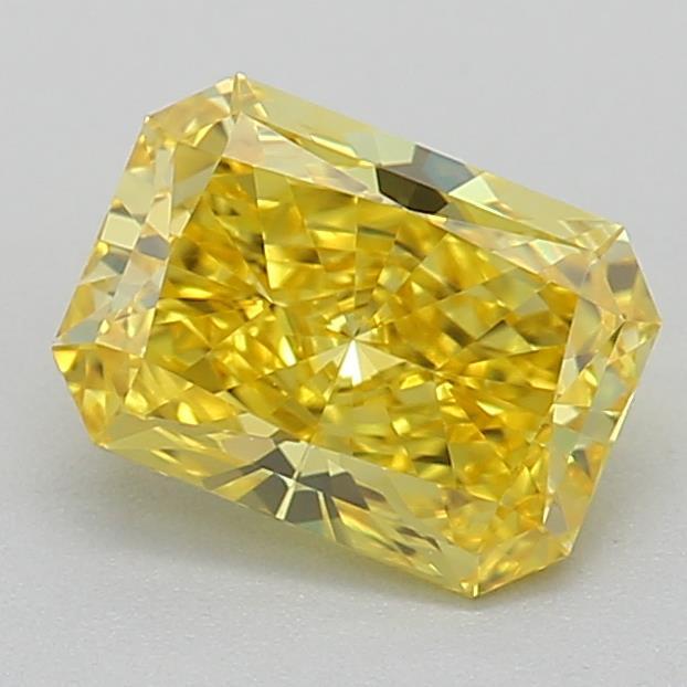 0.57 Ct. Fancy Vivid Yellow Radiant Lab Grown Diamond