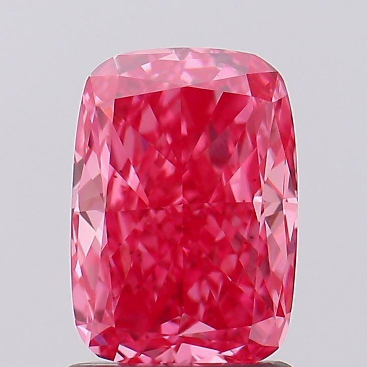 1.25 Ct. Fancy Vivid Pink Cushion Lab Grown Diamond