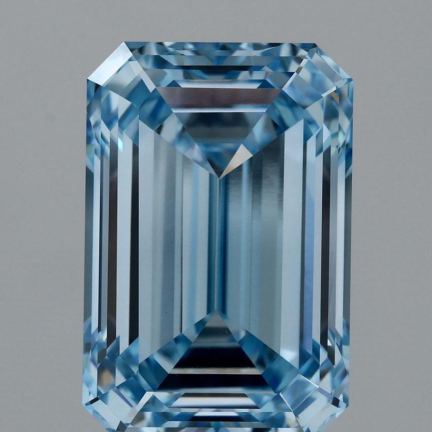 10.20 Ct. Fancy Vivid Blue Emerald Lab Grown Diamond