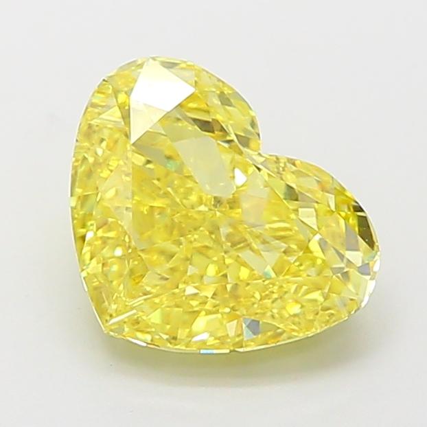2.23 Ct. Fancy Vivid Yellow Heart Lab Grown Diamond