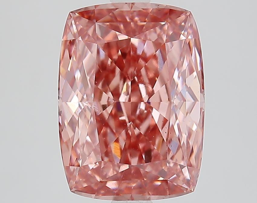 3.61 Ct. Fancy Vivid Pink Cushion Lab Grown Diamond