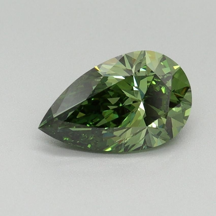 1.00 Ct. Fancy Vivid Green Pear Lab Grown Diamond