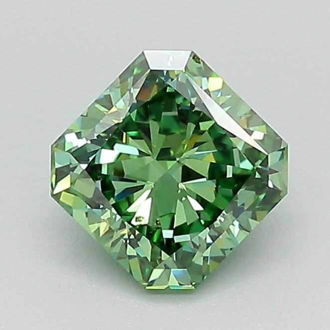 1.02 Ct. Fancy Vivid Green Radiant Lab Grown Diamond