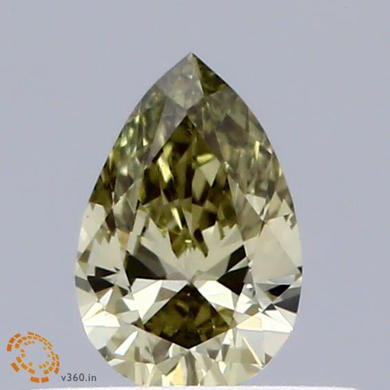 0.32 Ct. Fancy Gray Yellow Pear Lab Grown Diamond