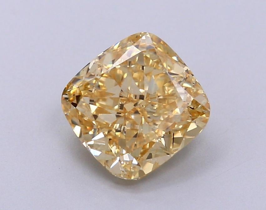 1.55 Ct. Fancy Intense  Yellow Cushion Lab Grown Diamond