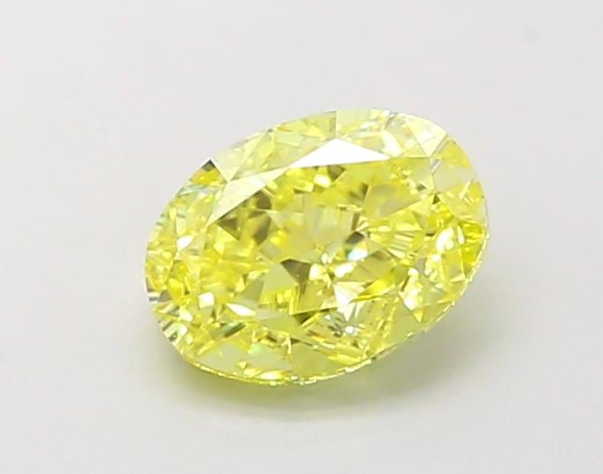 1.02 Ct. Fancy Vivid  Yellow Oval Lab Grown Diamond