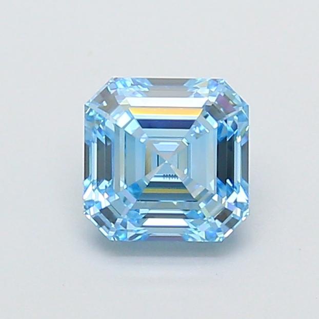 1.04 Ct. Fancy Vivid Blue Asscher Lab Grown Diamond