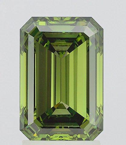 3.03 Ct. Fancy Vivid Green Emerald Lab Grown Diamond