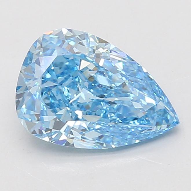 2.06 Ct. Fancy Vivid Blue Pear Lab Grown Diamond