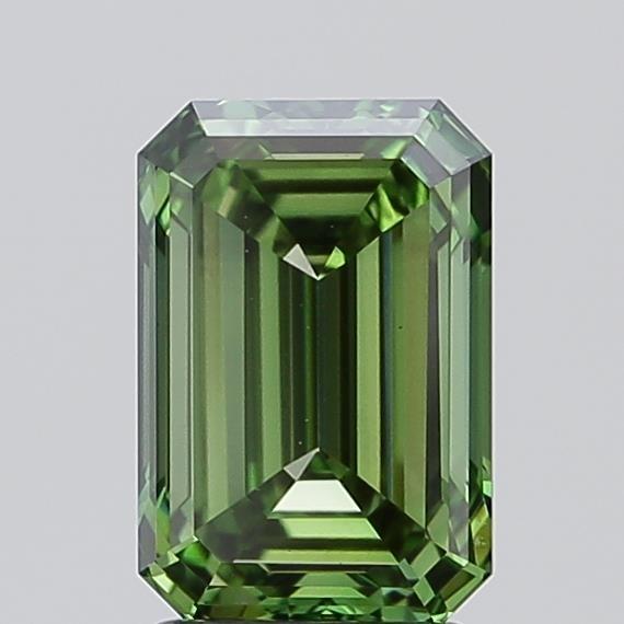 2.51 Ct. Fancy Vivid Green Emerald Lab Grown Diamond