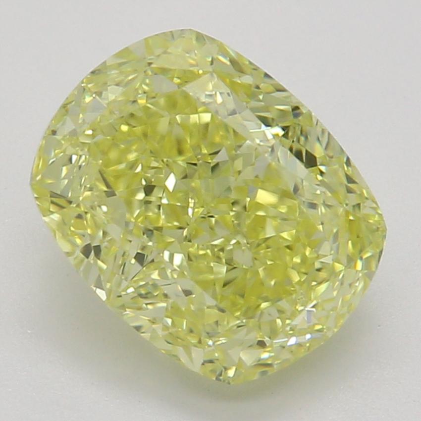 1.51 Ct. Fancy Intense Yellow Cushion Diamond