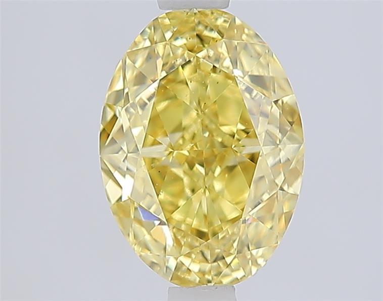 2.09 Ct. Fancy Intense  Yellow Oval Lab Grown Diamond