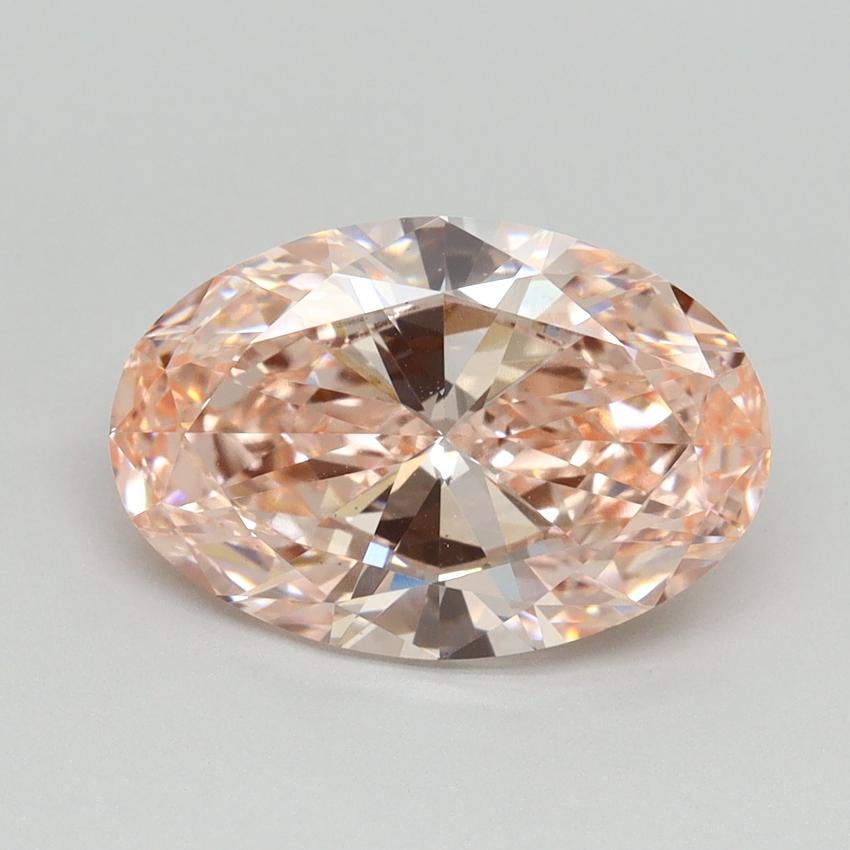 3.15 Ct. Fancy Intense Pink Oval Lab Grown Diamond