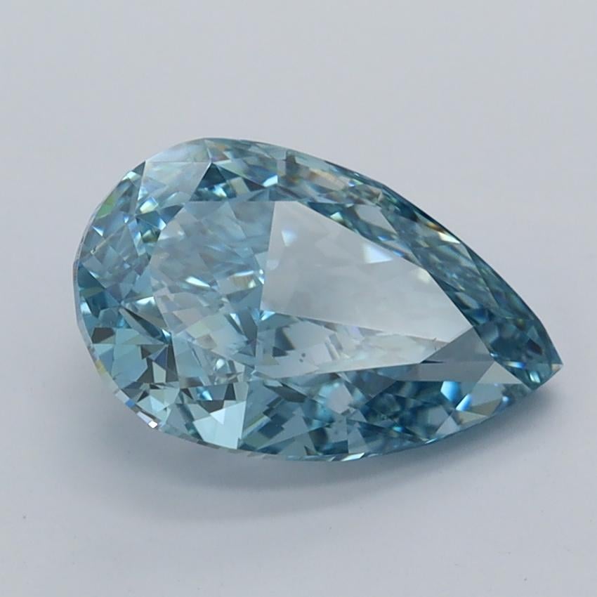 1.98 Ct. Fancy Vivid  Blue Pear Lab Grown Diamond