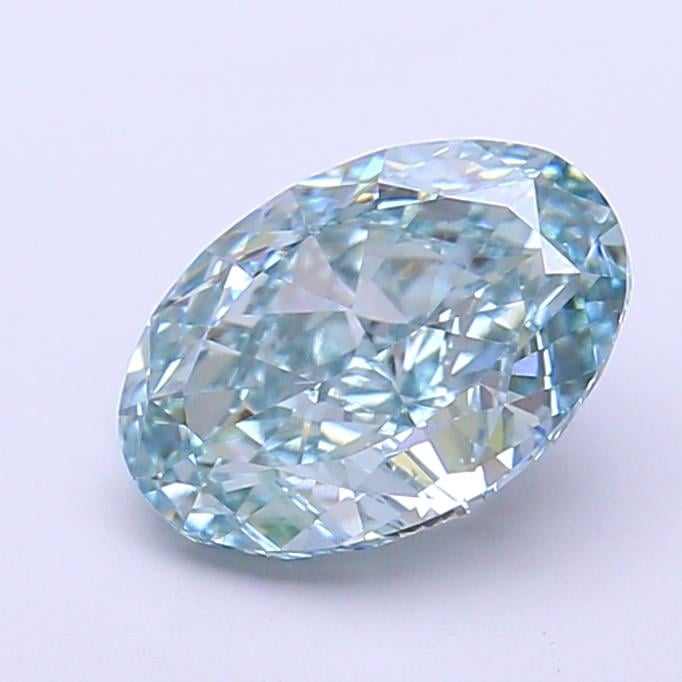 2.09 Ct. Fancy Vivid  Green Oval Lab Grown Diamond