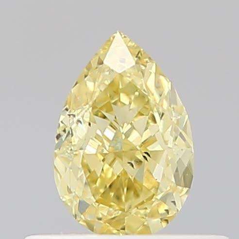 0.52 Ct. Fancy Vivid  Yellow Pear Lab Grown Diamond