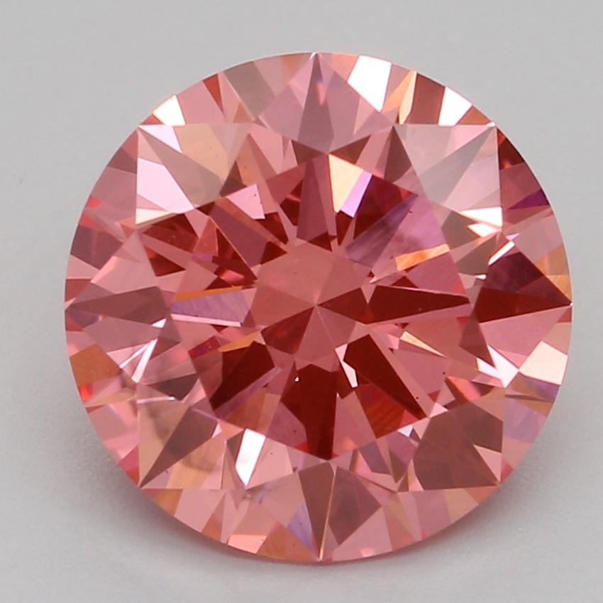 2.02 Ct. Fancy Vivid Pink Round Lab Grown Diamond