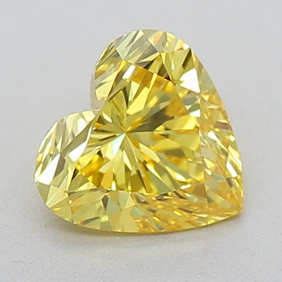 0.70 Ct. Fancy Vivid Yellow Heart Lab Grown Diamond