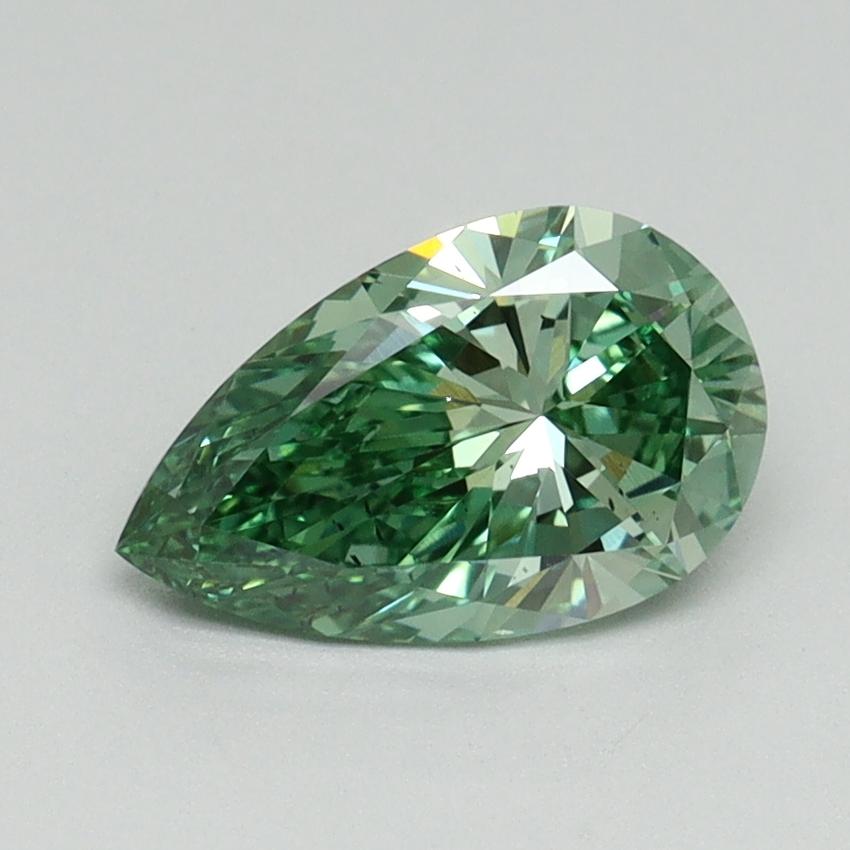 1.05 Ct. Fancy Vivid Green Pear Lab Grown Diamond