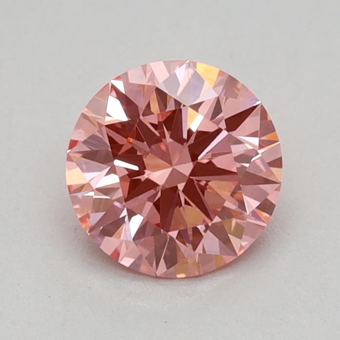 0.54 Ct. Fancy Vivid Pink Round Lab Grown Diamond