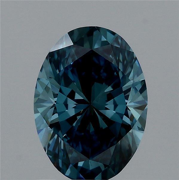 1.36 Ct. Fancy Vivid Blue Oval Lab Grown Diamond